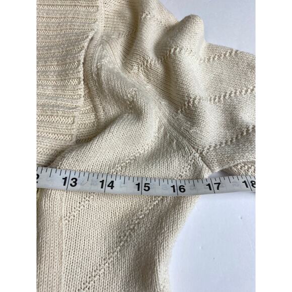 Gap Cream Open Chunky Knit Moto Jacket Zipper Closure Women's Size X-Small - Picture 4 of 6